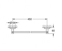 MEDIDAS GROHE 40688001 ESSENTIALS BARRA 45